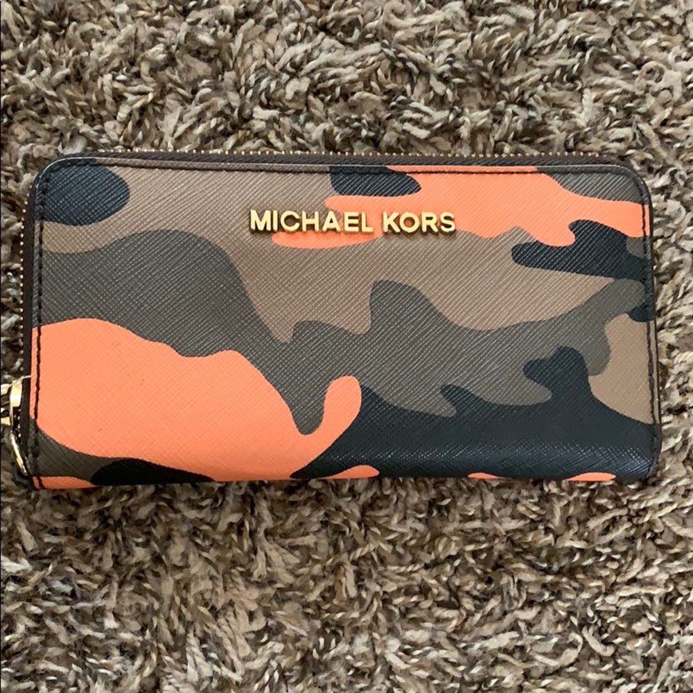 Michael Kors camouflage leather wallet